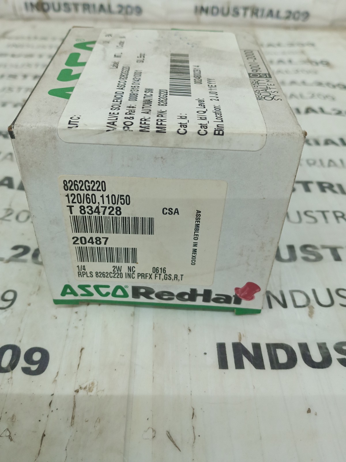 1/4” ASCO 826G220 SOLENOID VALVE