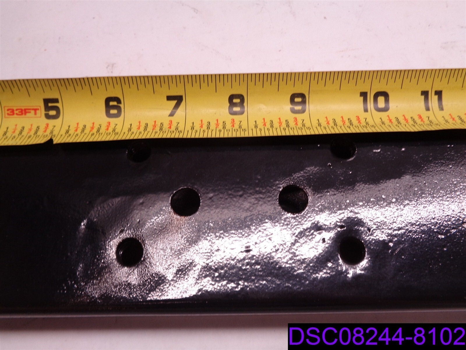 Qty = 2: Black Metal Square Leg Supports 15-1/2″ x 3-1/4″ x 1-5/8″
