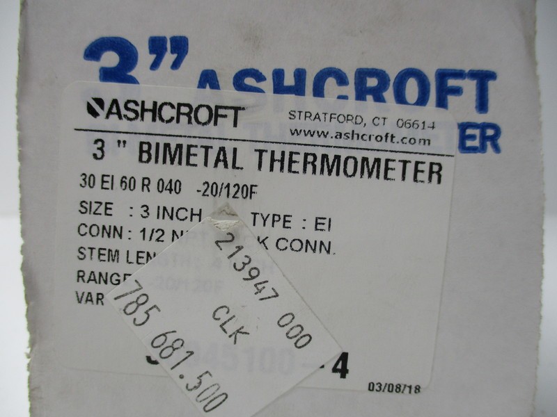 ASHCROFT 30-EI60-R-040-20/120F NSMP