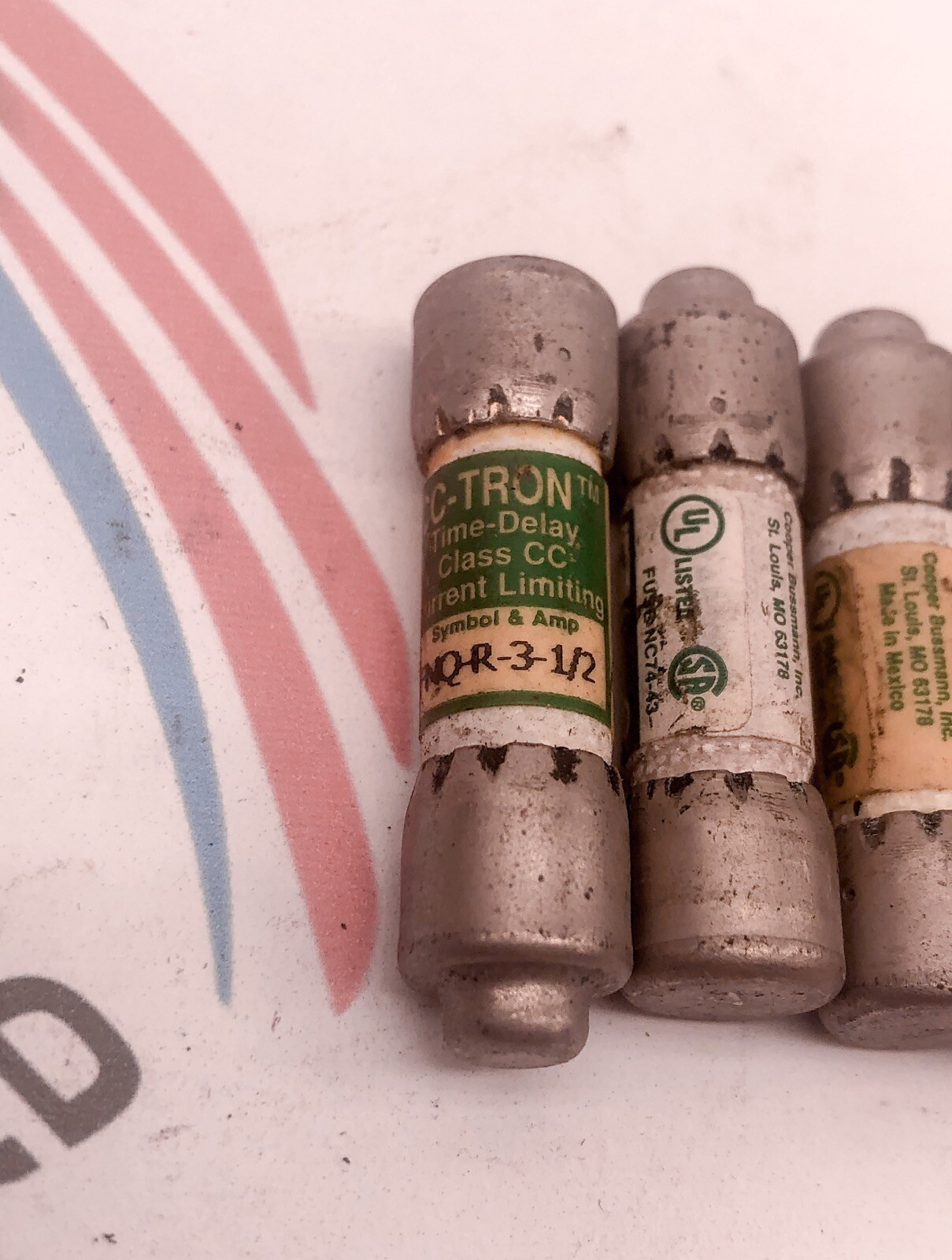 CC-TRONIC FNQ-R-3-1/2 TIME DELAY FUSE LOT OF 5