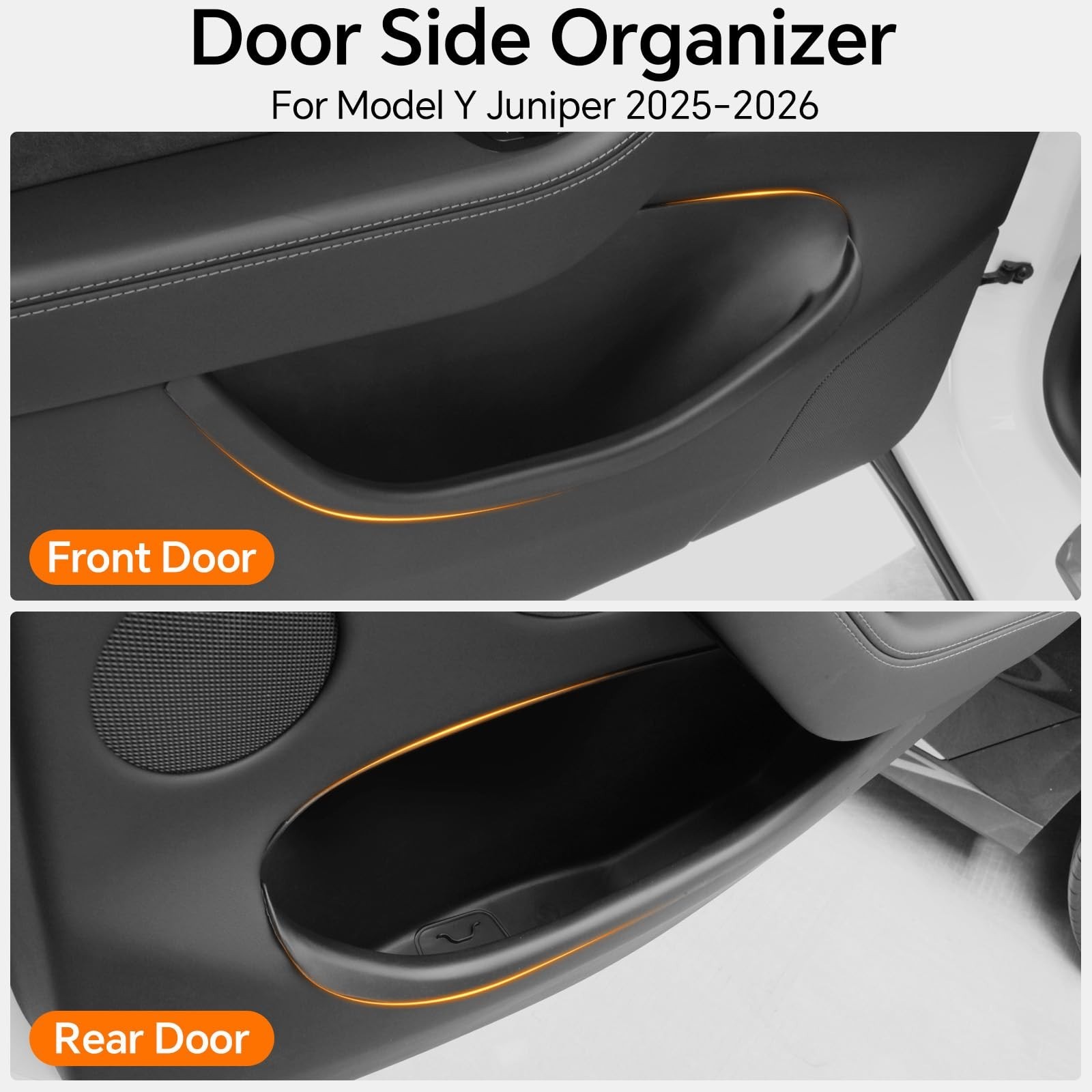 2026 Tesla Model Y Juniper Car Door Side Storage Box Organizer Full-Cover Fro…