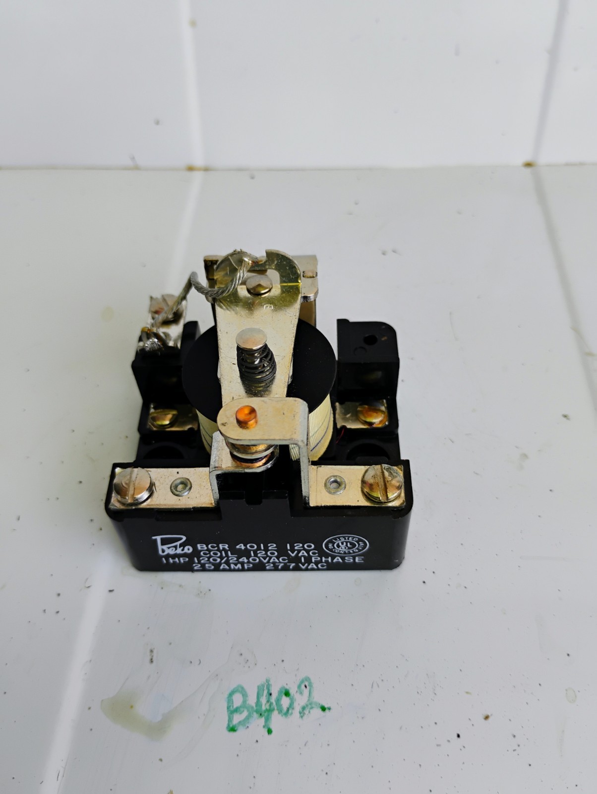 BEKO BCR-4012-120 GENERAL PURPOSE RELAY COIL 120 VAC IHP 120/240VAC 1 PHASE 25A