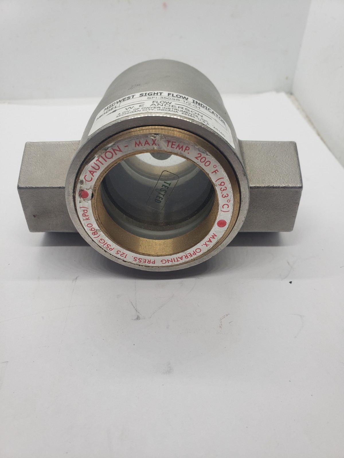 W.E ANDERSON SFI-350SS-1/2-G1 SIGHT FLOW INDICAOR, NNB