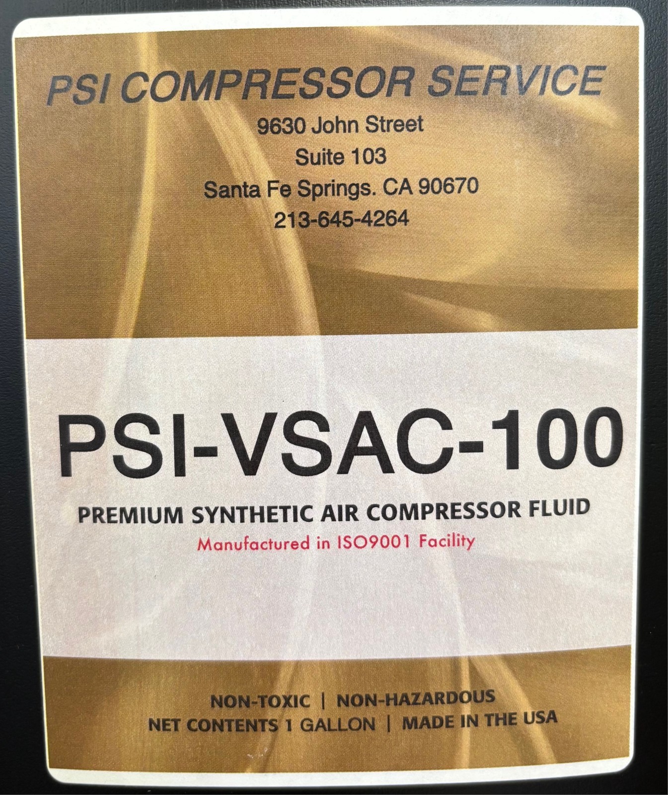 R-590 Replacement BUSCH VACUUM PUMP Oil 1 Gallon *OEM EQUIVALENT* # PSI-VSAC-100
