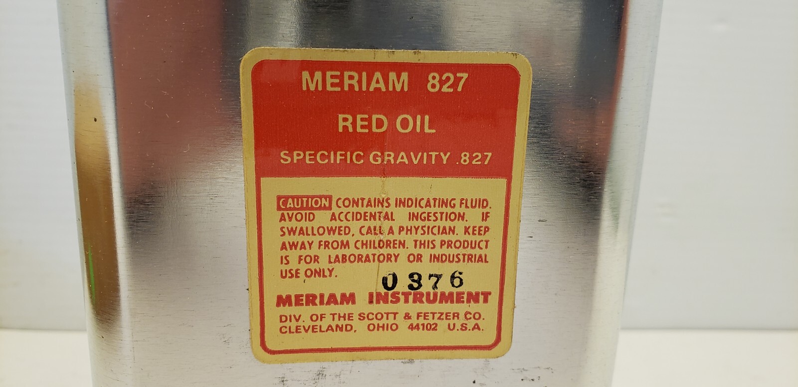 MERIAM 923RO-2 RED OIL, 1 PINT, 827, NIB