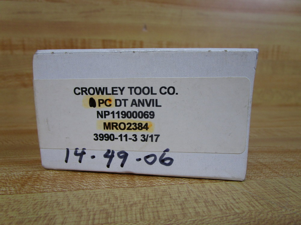 Crowley Tool NP11900069 Tooling Anvil MRO2384