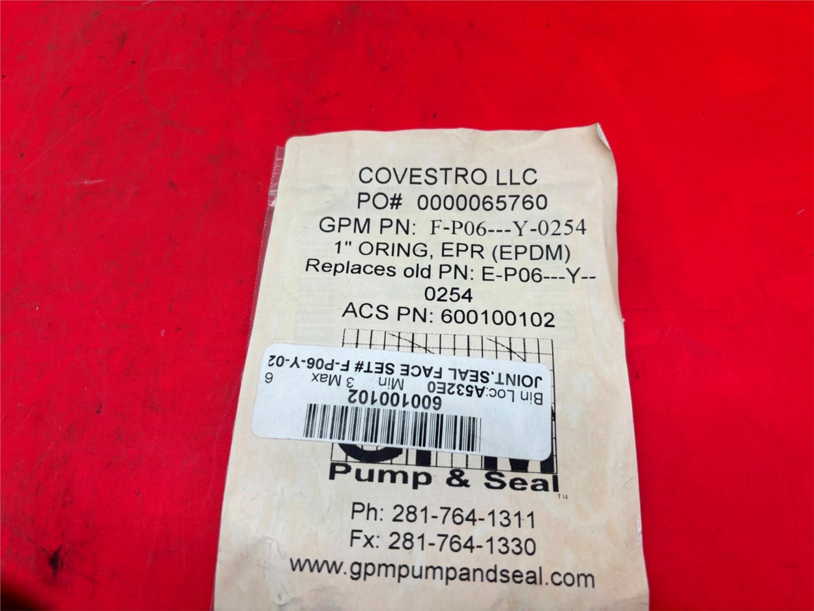 GPM Pump & Seal joint seal face set