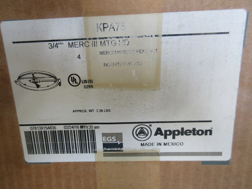Appleton KPA75 3/4″ MERC III MTG HD (Pack of 4)