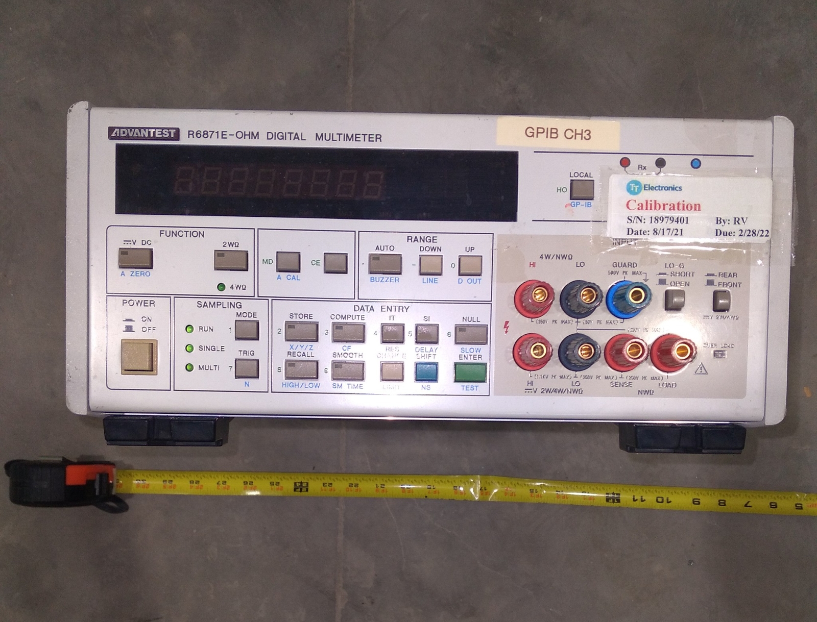 ADVAANTEST R6871E-OHM DIGITAL MULTIMETER