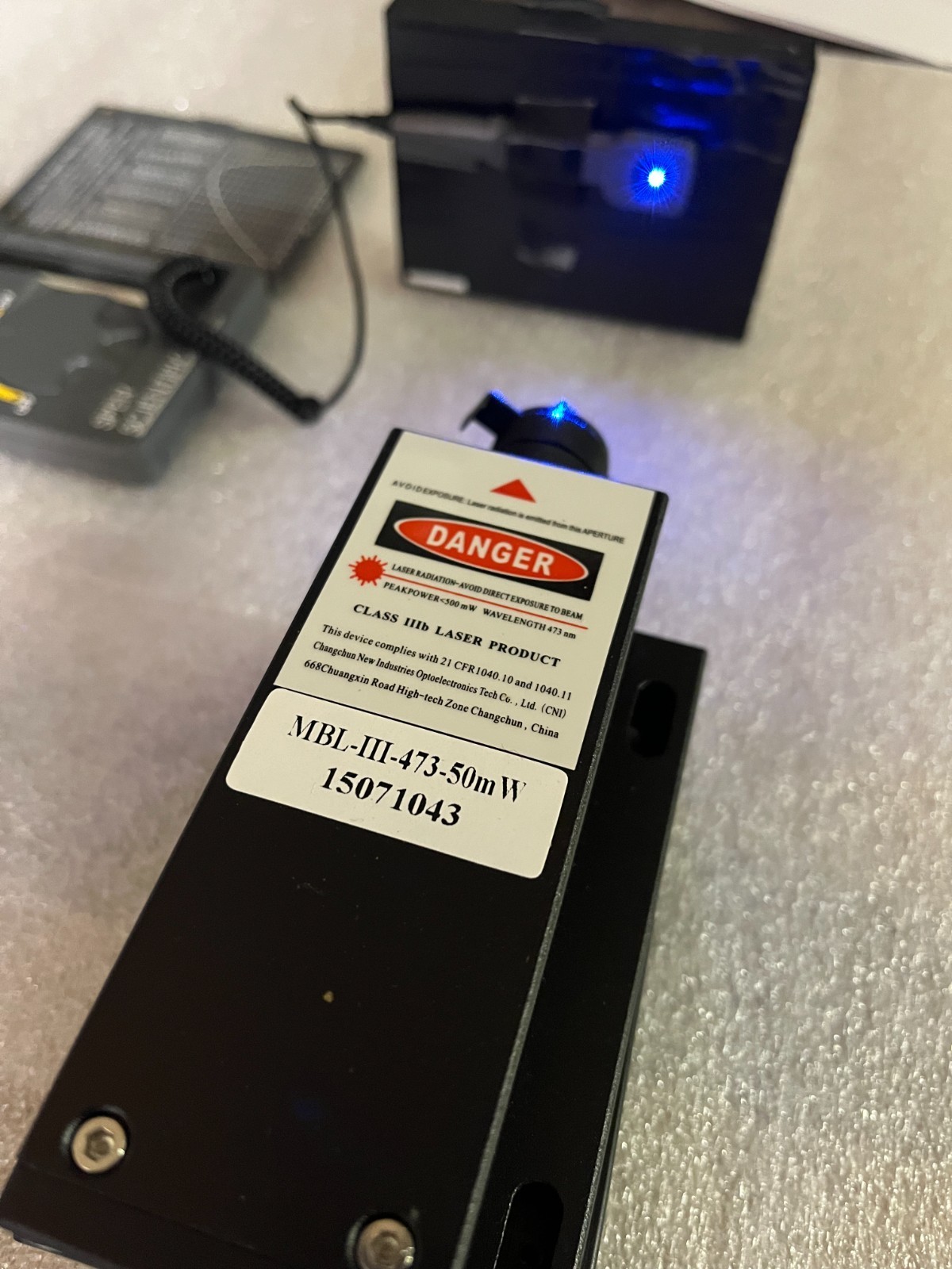 Ultra Laser Model Number # MBL-III-473nm Complete Kit / Set Black