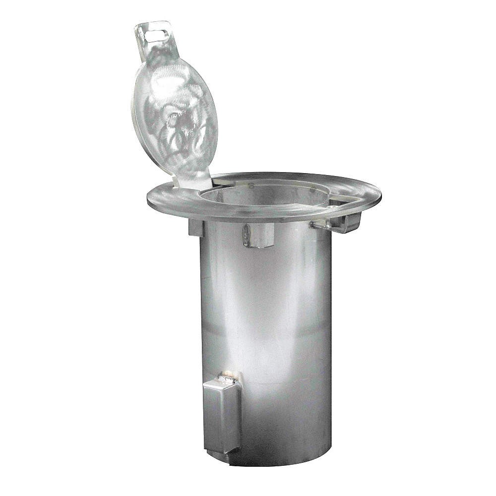 CALPIPE SECURITY BOLLARDS ESR050 Bollard Embedment Sleeve,10 1/2″W,Silver 18G069