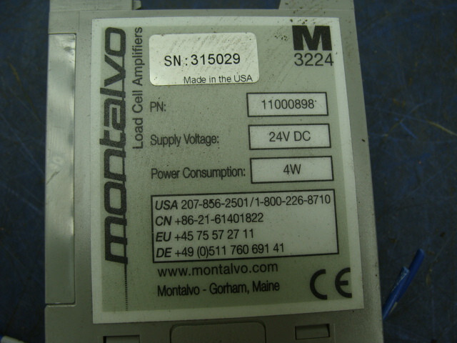 MONTALVO STRAIN GAUGE LOAD CELL AMPLIFIER M3224 11000898 24VDC 4W