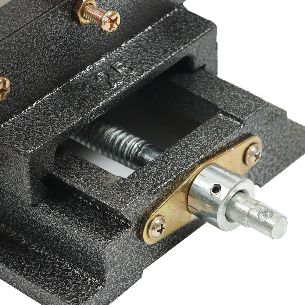 5 Inch Cross Press Vise Slide Vice For Duty Sliding Drill Shop Grip Tools Heavy