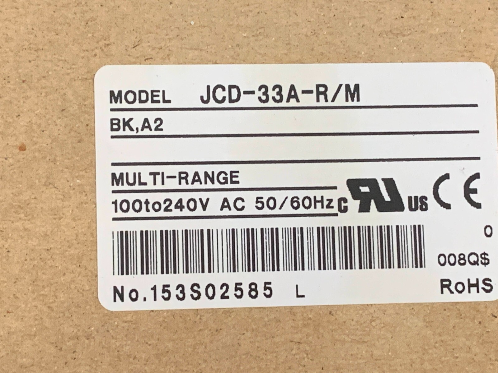 Shinko Digital Indicating Limit Controller 100-240VAC 50/60Hz P/N JCD-33A-R/M A2