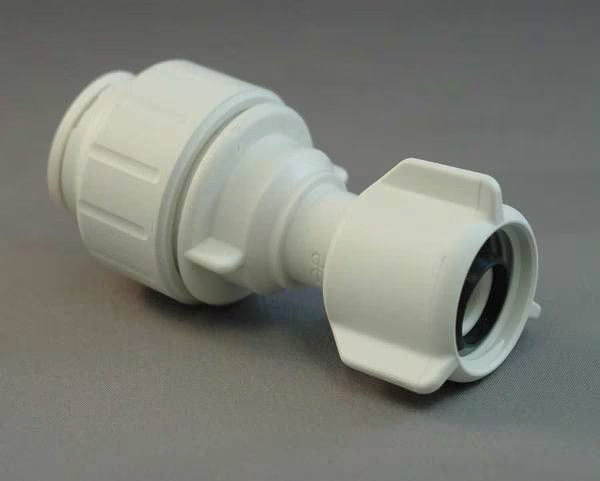 John Guest PEISTC2034 Push-Fit Adapter Fitting, 1/2 in Tube Size, Plas