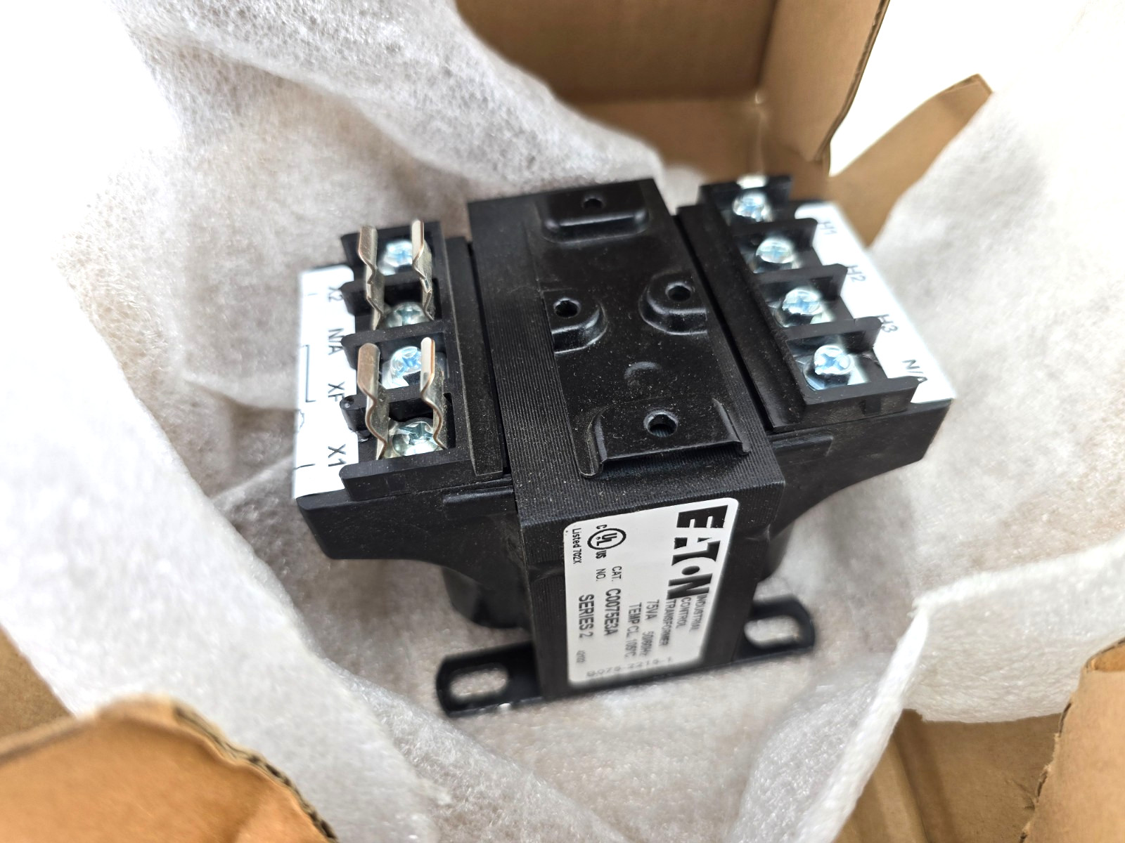 Eaton Cutler Hammer 75VA Type MTE Control Transformer C0075E3A