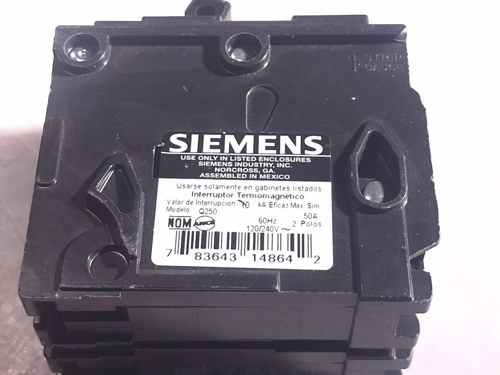 SIEMENS ITE GOULD Q250 CIRCUIT BREAKER 2P 50A 120/240V – LOT OF 2