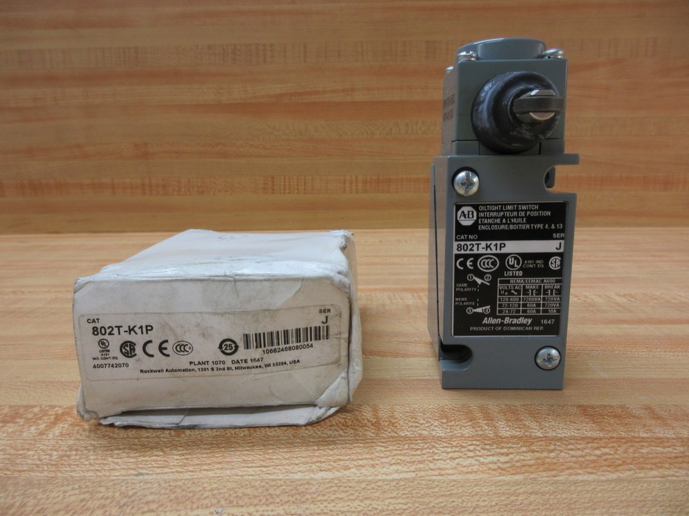 Allen Bradley 802T-K1P Limit Switch 802TK1P Series J