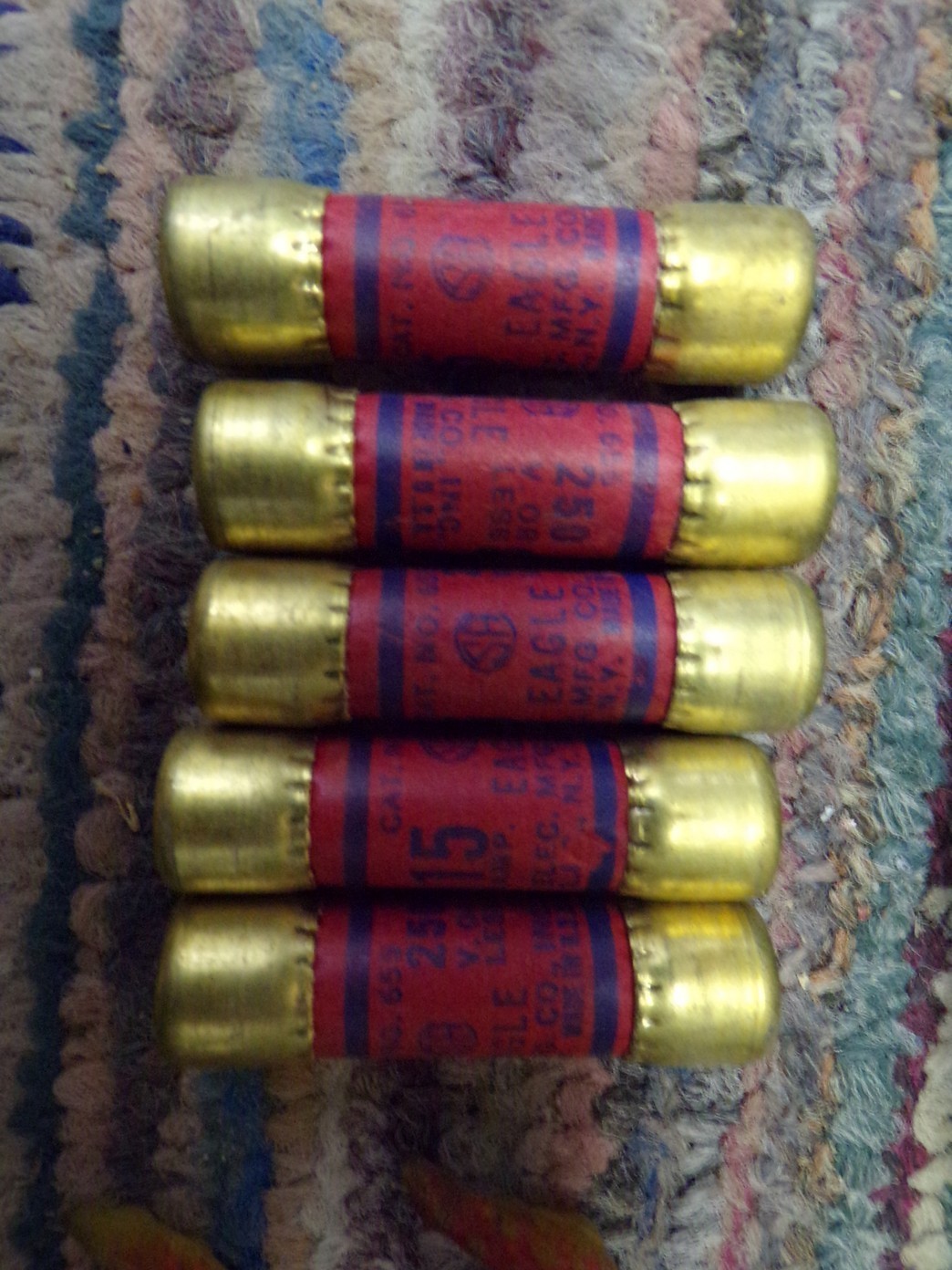 NEW Eagle NON15 250V 15A Cartridge Fuses No 655, Box of 10 *FREE SHIPPING*