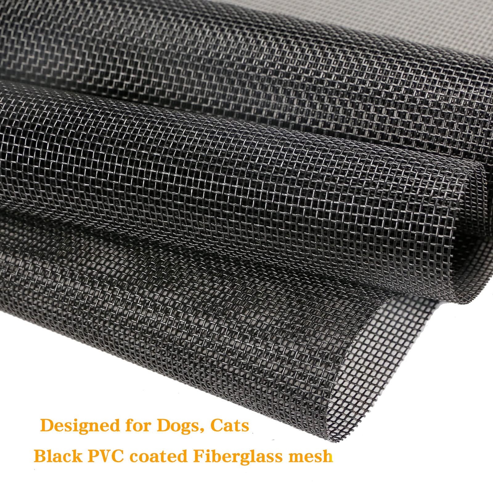 Tooltriz Pet Proof Window Screen Replacement, 60“ x 100” x 100″, Black