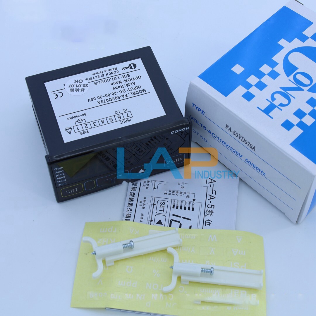 1PCS CONCH Tachometer digital display FA-50VD070A line tachometer voltmeter new
