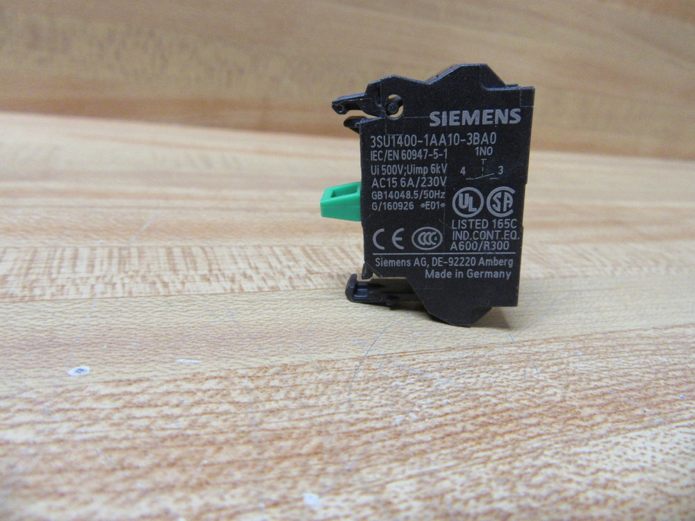Siemens 3SU1400-1AA10-3BA0 Contact Block 3SU14001AA103BA0