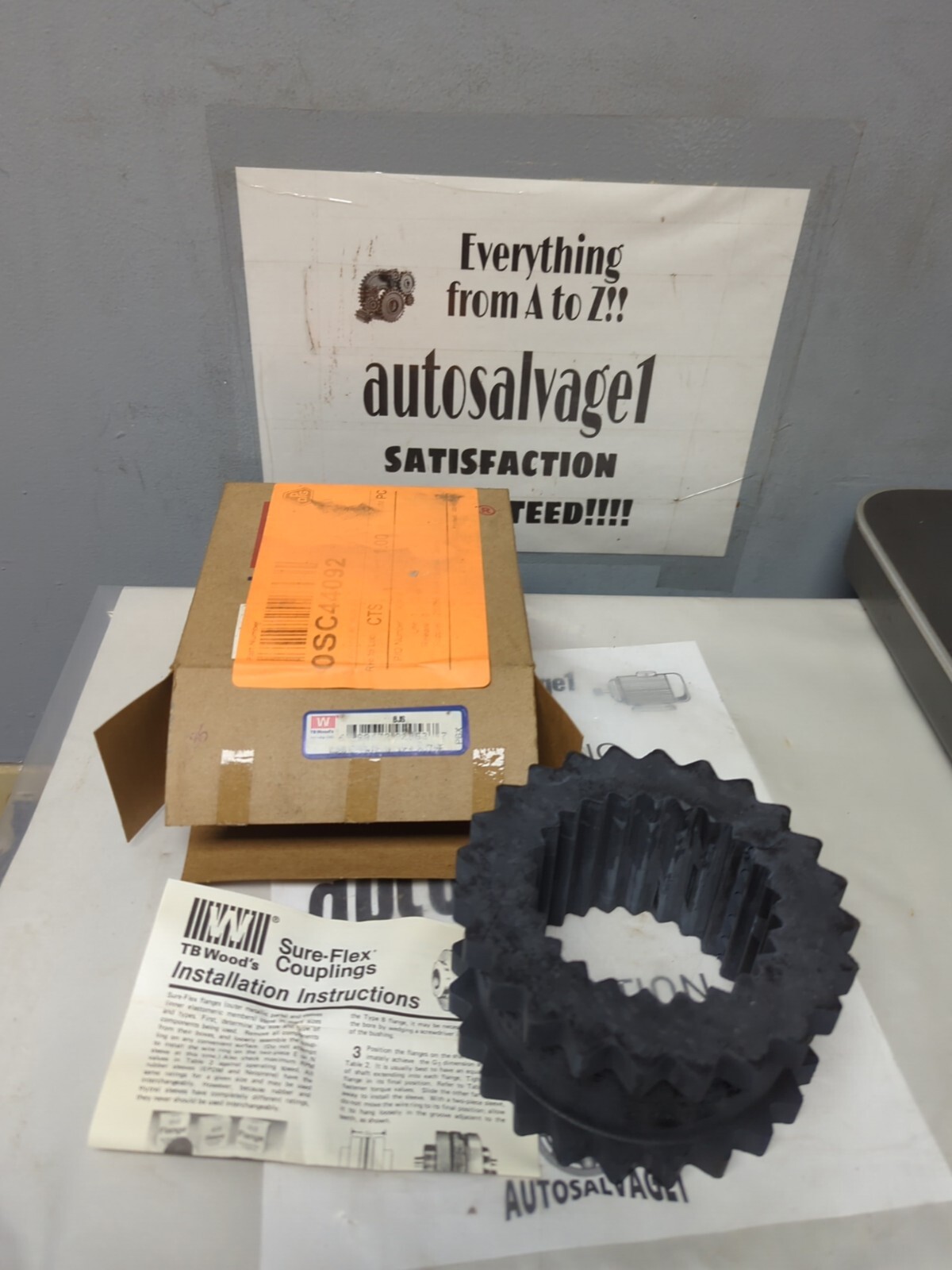 TB WOOD’S,8JS,8JES EPDM SPLIT SFT SLEEVE NOS