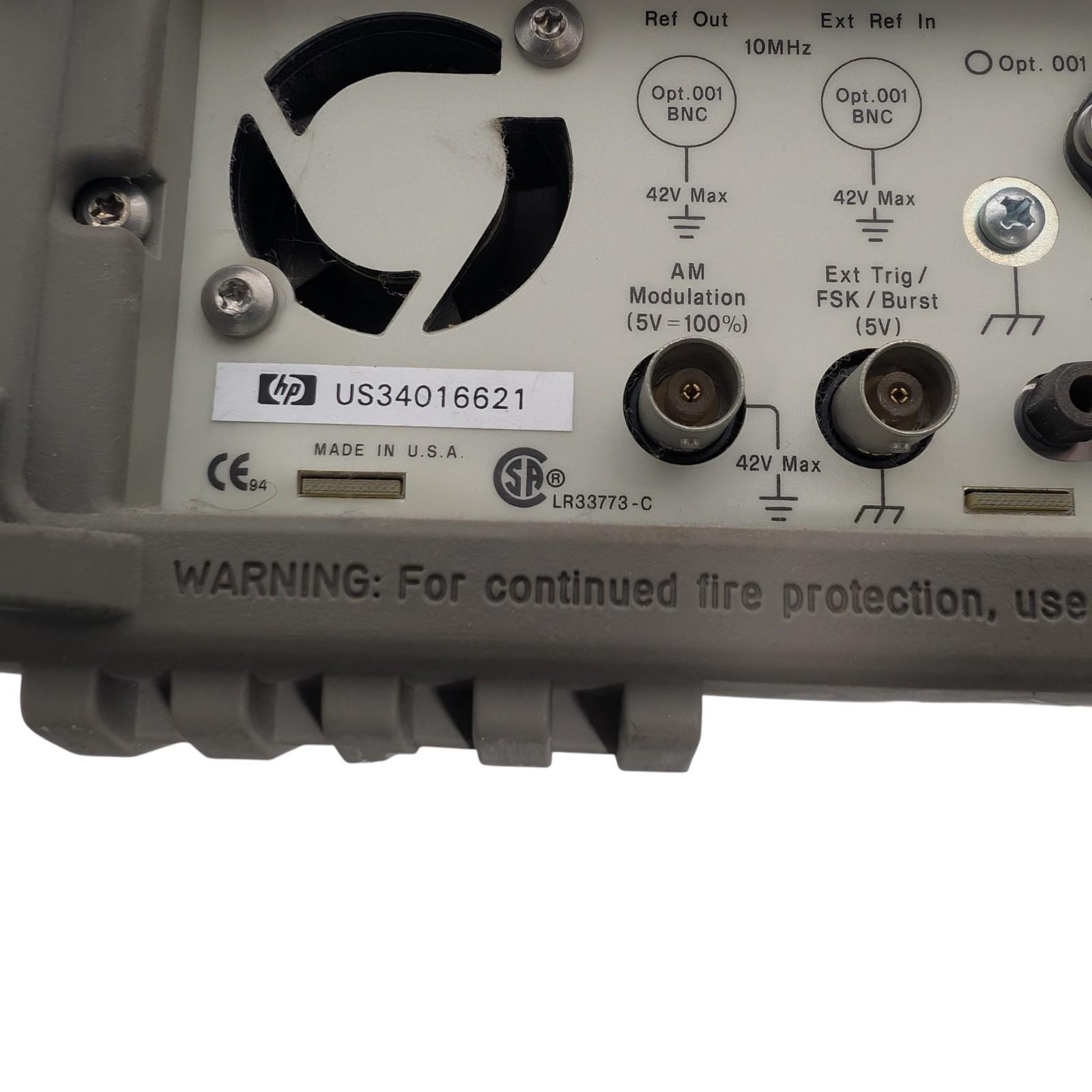 Hewlett Packard 33120A function generator