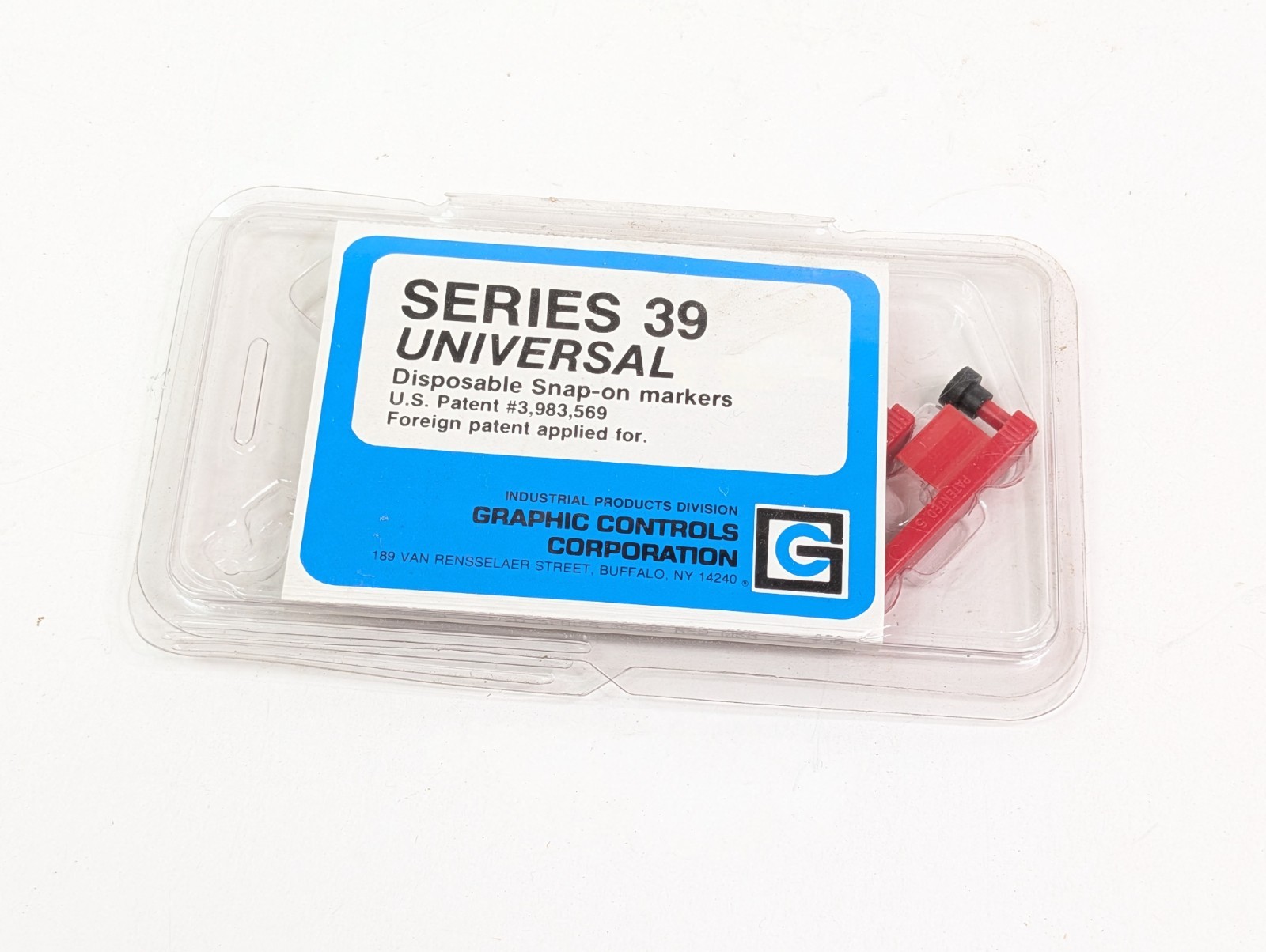 Graphic Controls Series 39 Disposable Snap-on Markers 82-39-0206-06 Red New