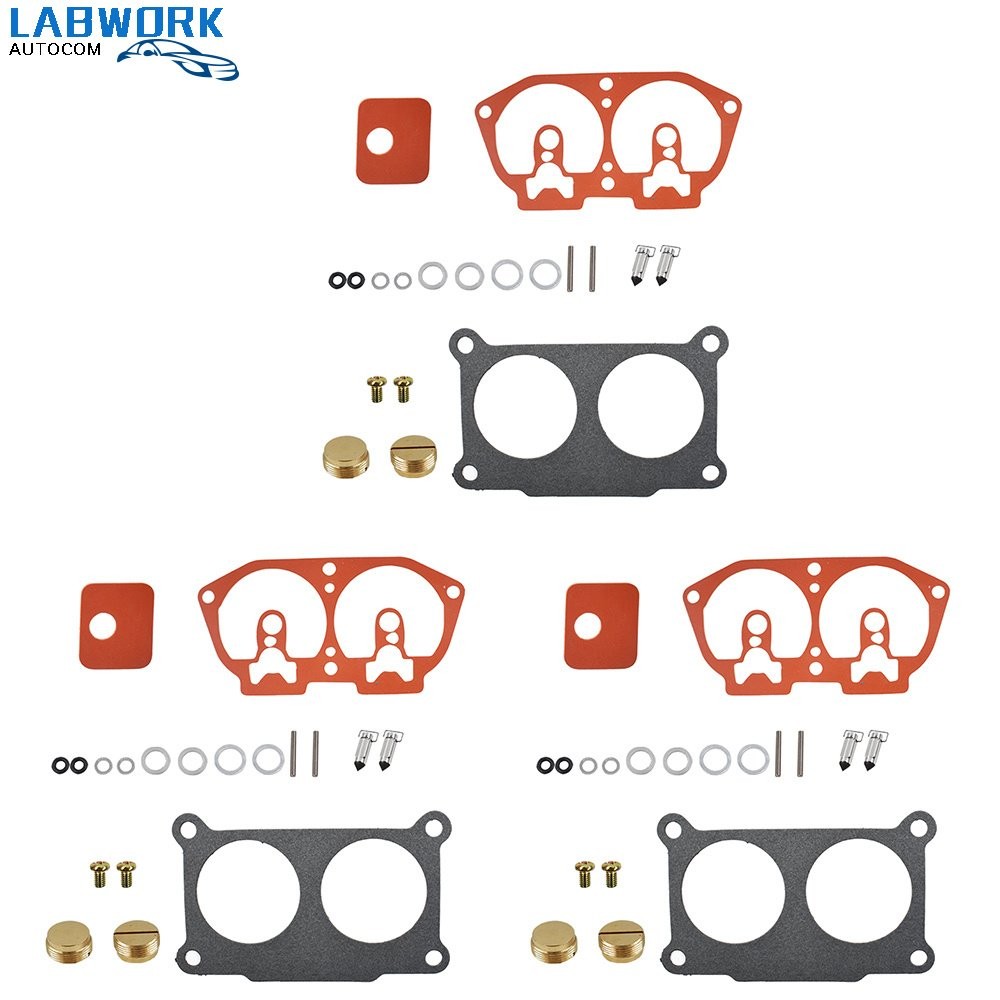 3 Pack Carburetor Rebuild Kit For Outboard V-6 150 175 200 225 HP 86-95