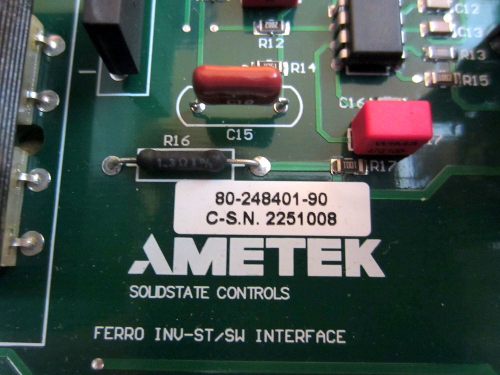 Ametek 80-248401-90 Ferro INV-ST/SW Interface Board 70-414830-90