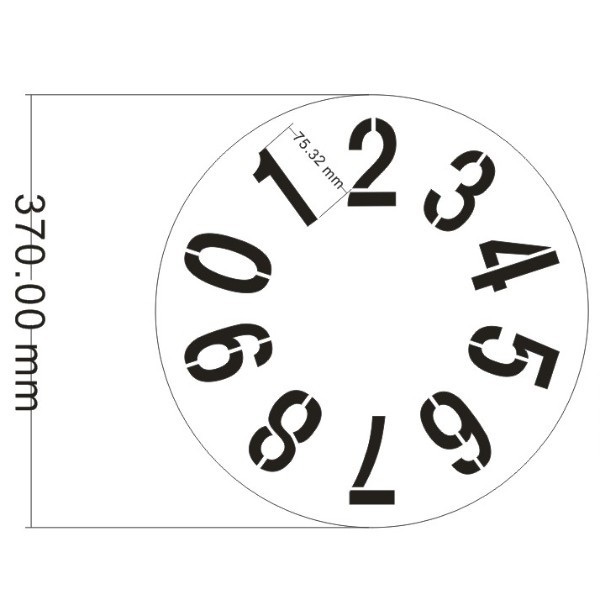 WOOL BALE NUMBER STENCIL DISC SET 0–9 75MM PLASTIC MARKING STENCILS LIGHTWEIGHT