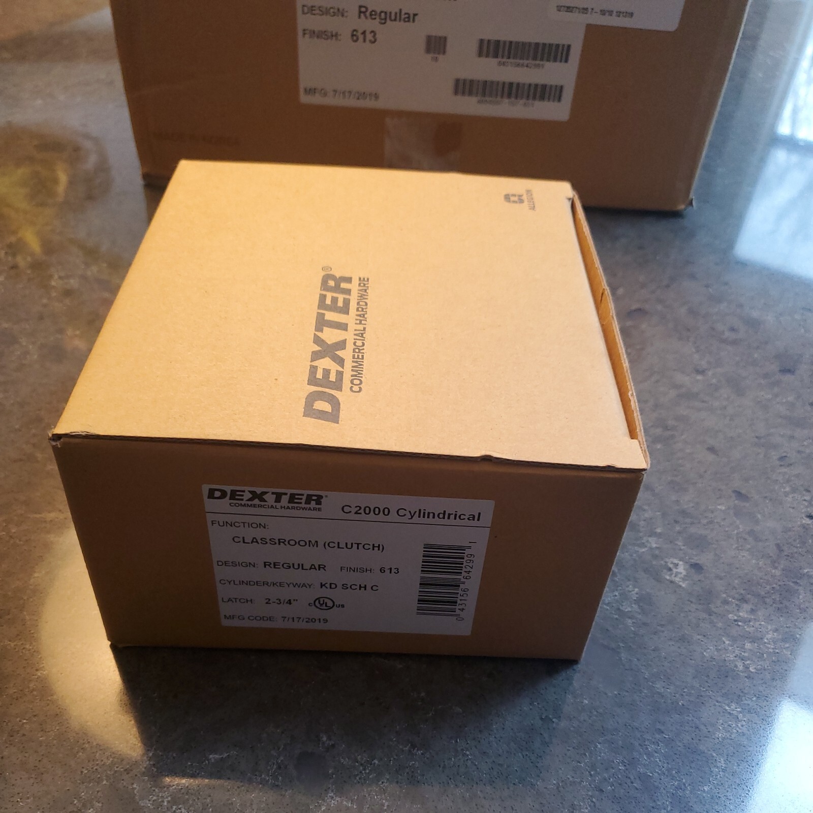 DEXTER C2000-CLRM-R-613-KDC Door Lever Lockset,Mechanical,Classroom
