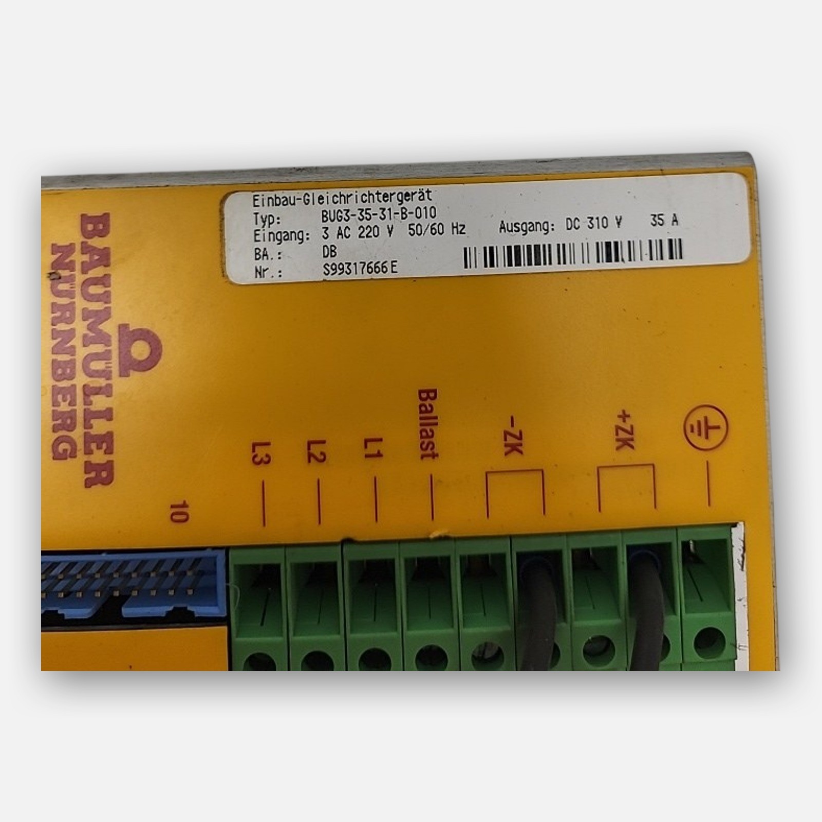 BAUMULLER NURNBERG BUG3-35-31-B-010 SERVO DRIVE 3AC, 220V, 50/60HZ