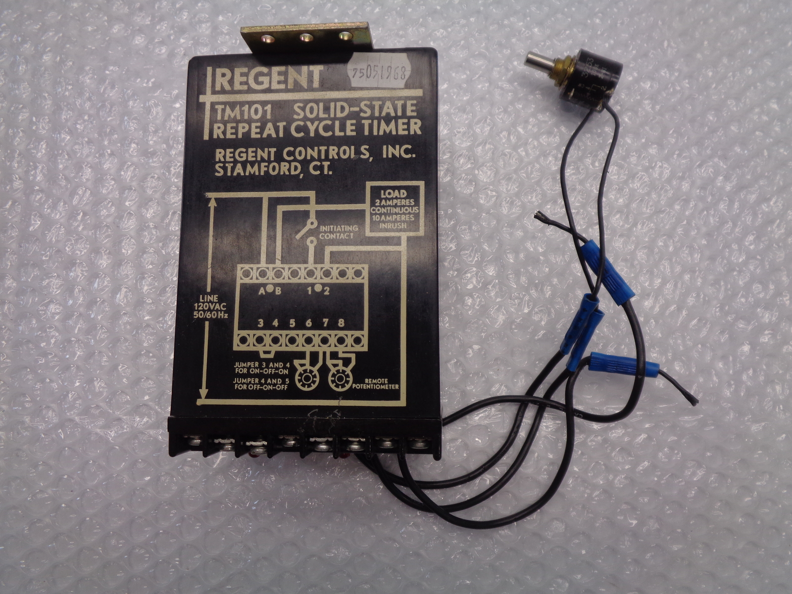 REGENT TM101 REPEAT CYCLY TIMER 120VAC NSNP