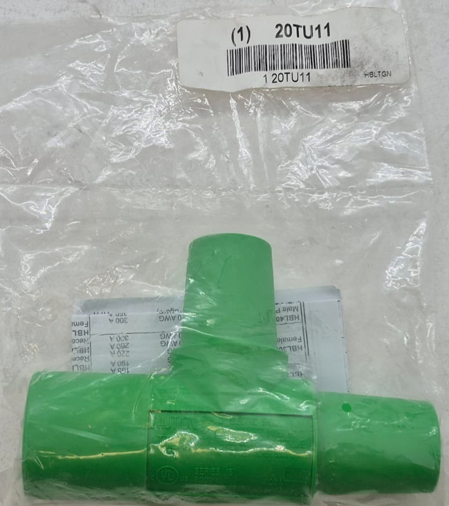 New Hubbell HBLTGN Single Pole Tapping Tee Green Female-Female-Male