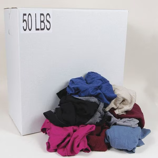 Zoro Select G325050PC Recycled Cotton Sweatshirt Cloth Rag 50 lb. Vari