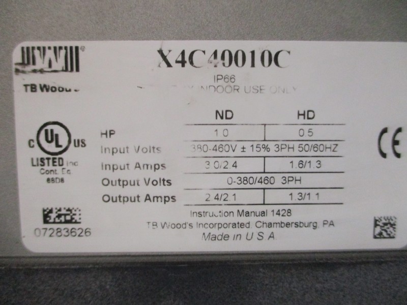 TB WOODS X4C40010C 380-460V 3.0/2.4A NSNP