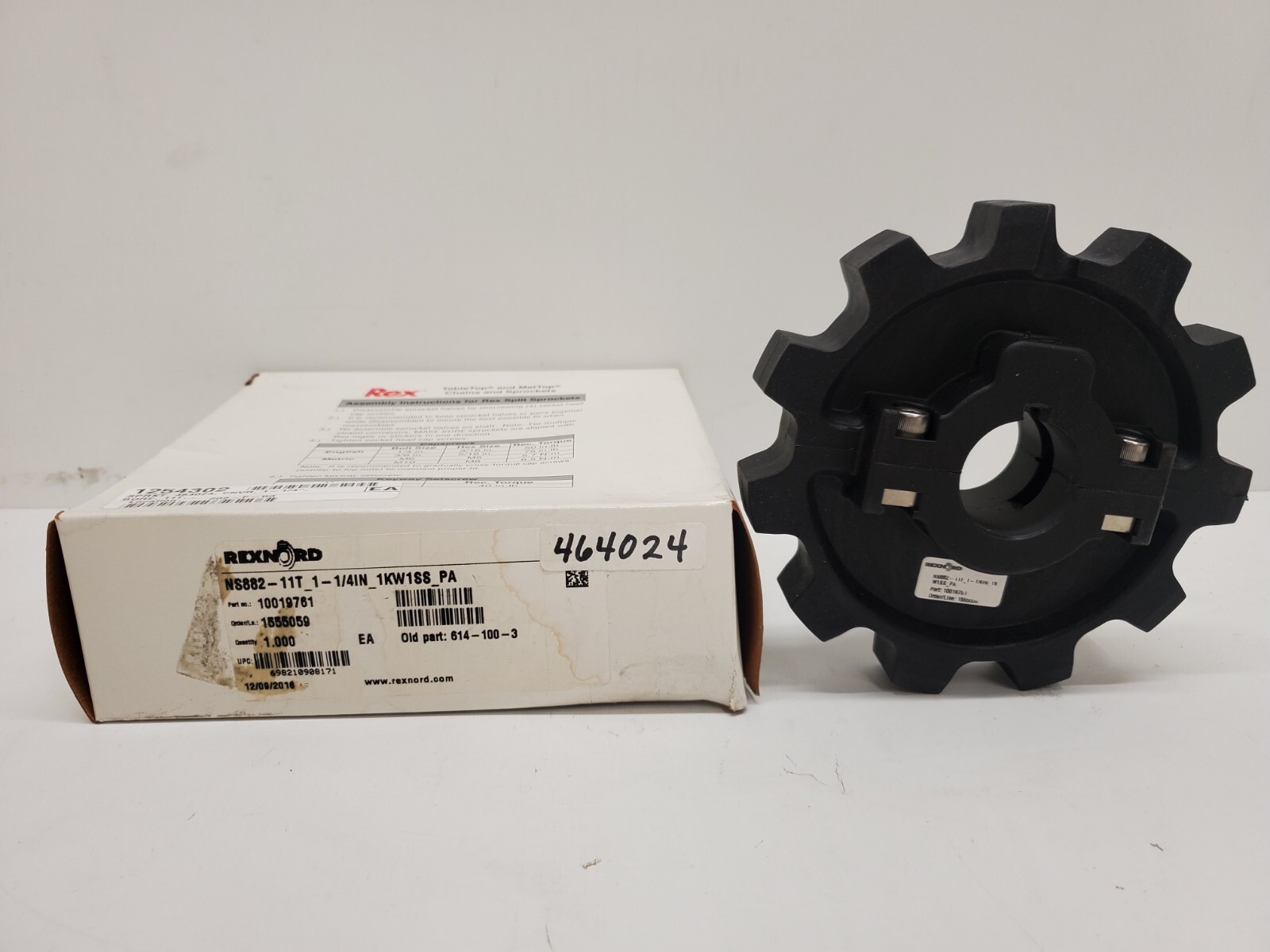 NEW IN BOX! REXNORD SPROCKET 10019761 NS882-11T_1-1/4IN_1KW1SS_PA