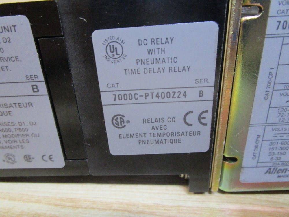 Allen Bradley 700DC-PT400Z24 Control Relay 700DCPT400Z24