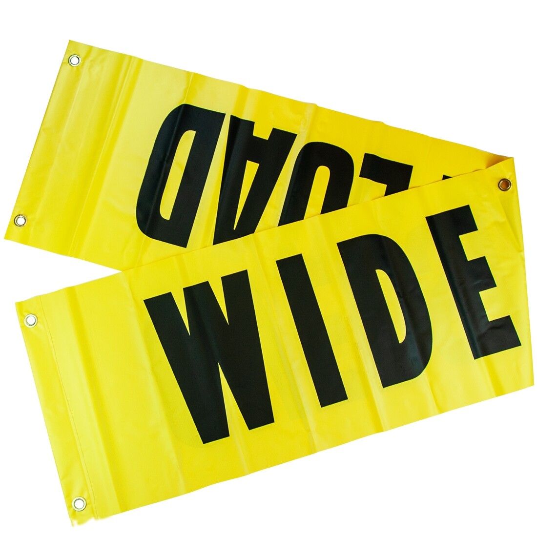 Wide Load/Oversize Load Banner – Brass Banner Grommets – 18″ x 84″ – 2 Pack