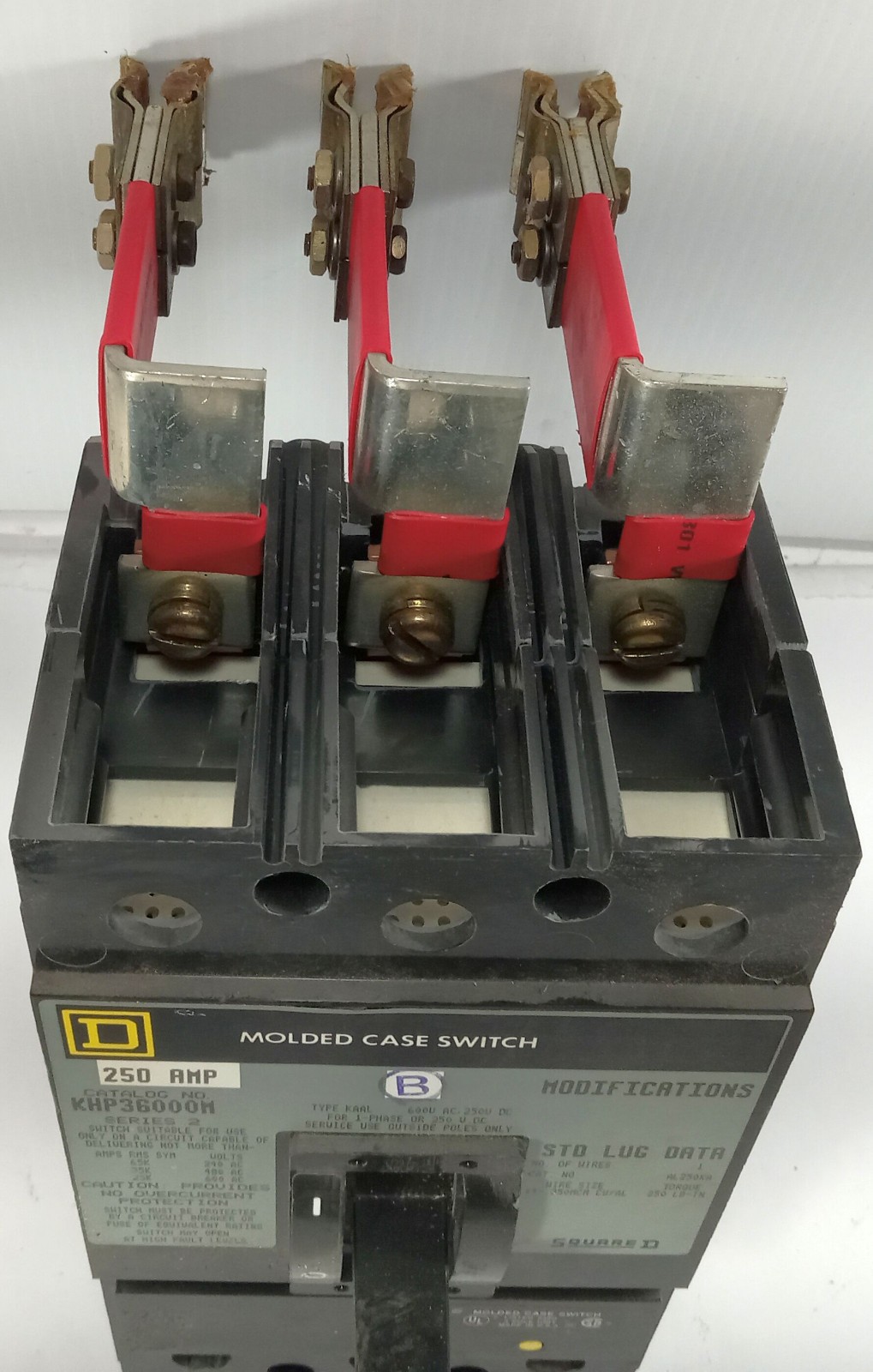1 USED SQUARE D KHP36000M SERIES 2 250A MOLDED CASE CIRCUIT BREAKER *MAKE OFFER*