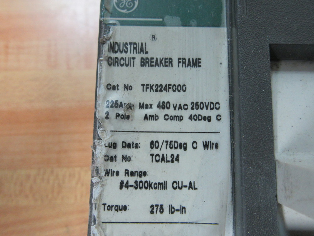 General Electric TFK224F000 225A Circuit Breaker