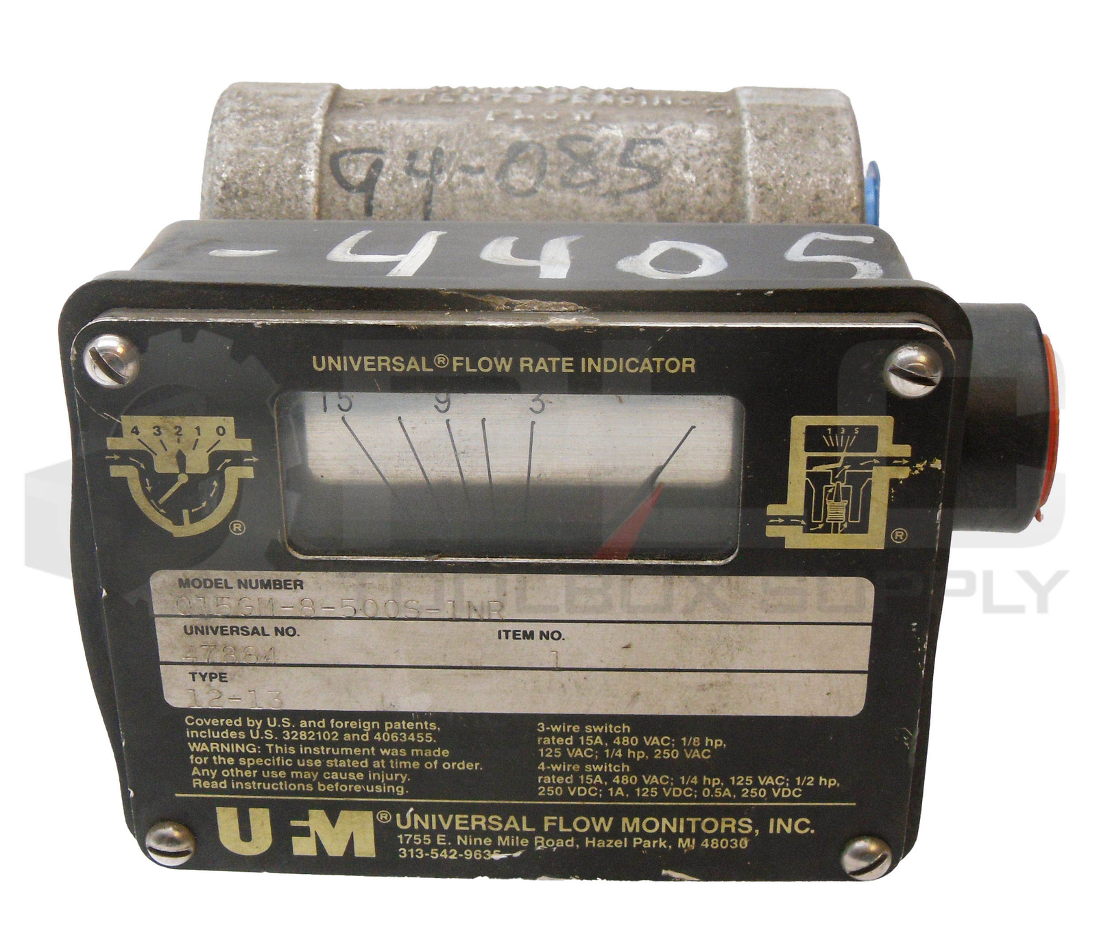 NEW UFM 015GM-8-500S-1NR UNIVERSAL FLOW RATE INDICATOR TYPE 12-13