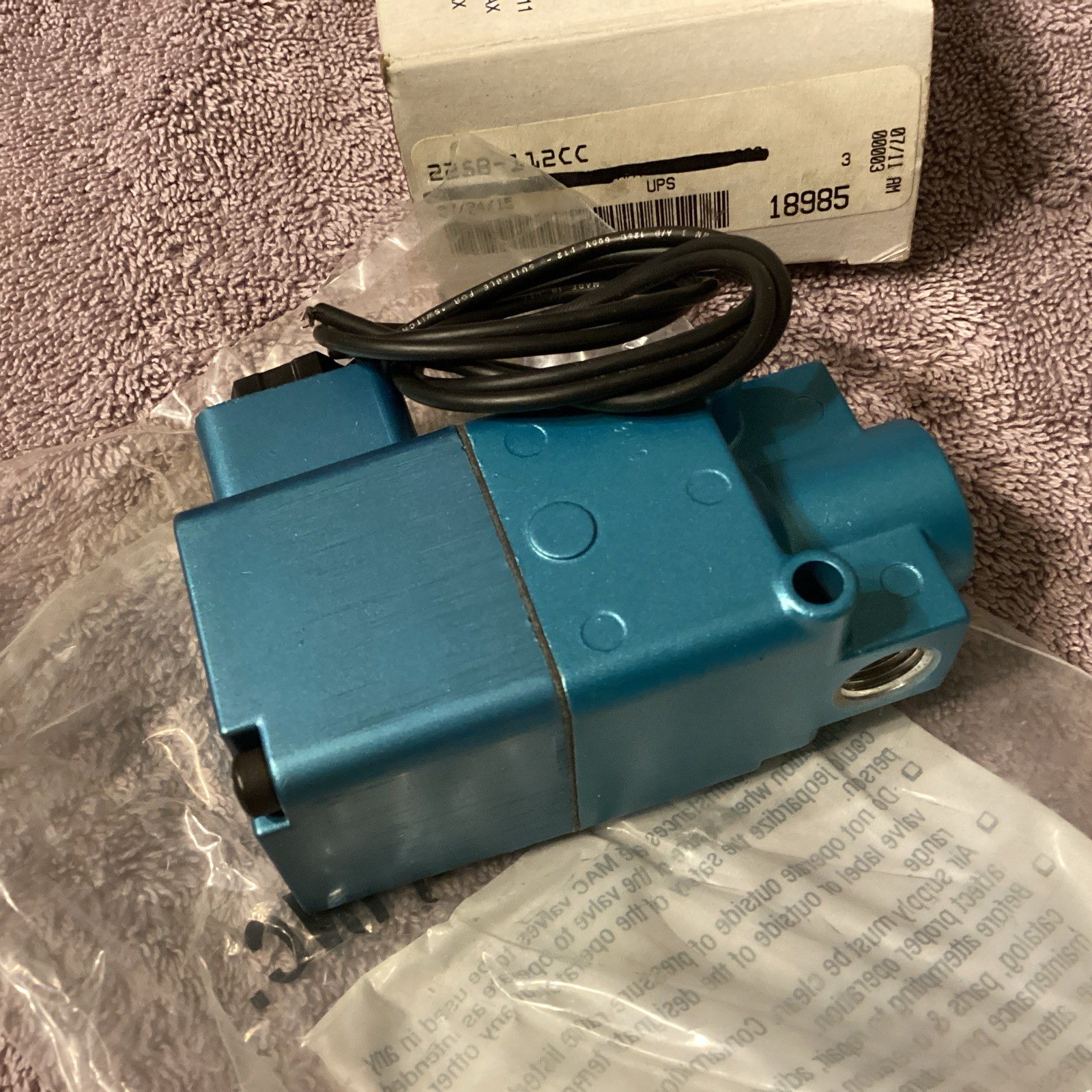 MAC VALVE…225B-112CC….SOLENOID VALVE….NEW