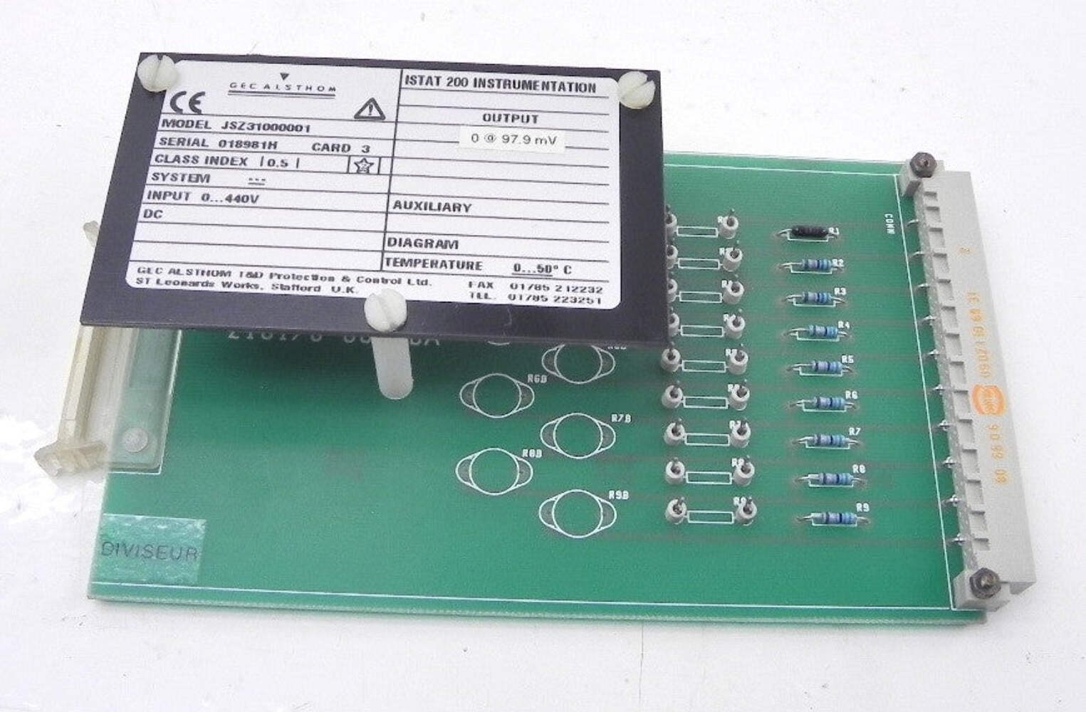Gec Alsthom Istat 200 Resistance Dropper JSZ31000001