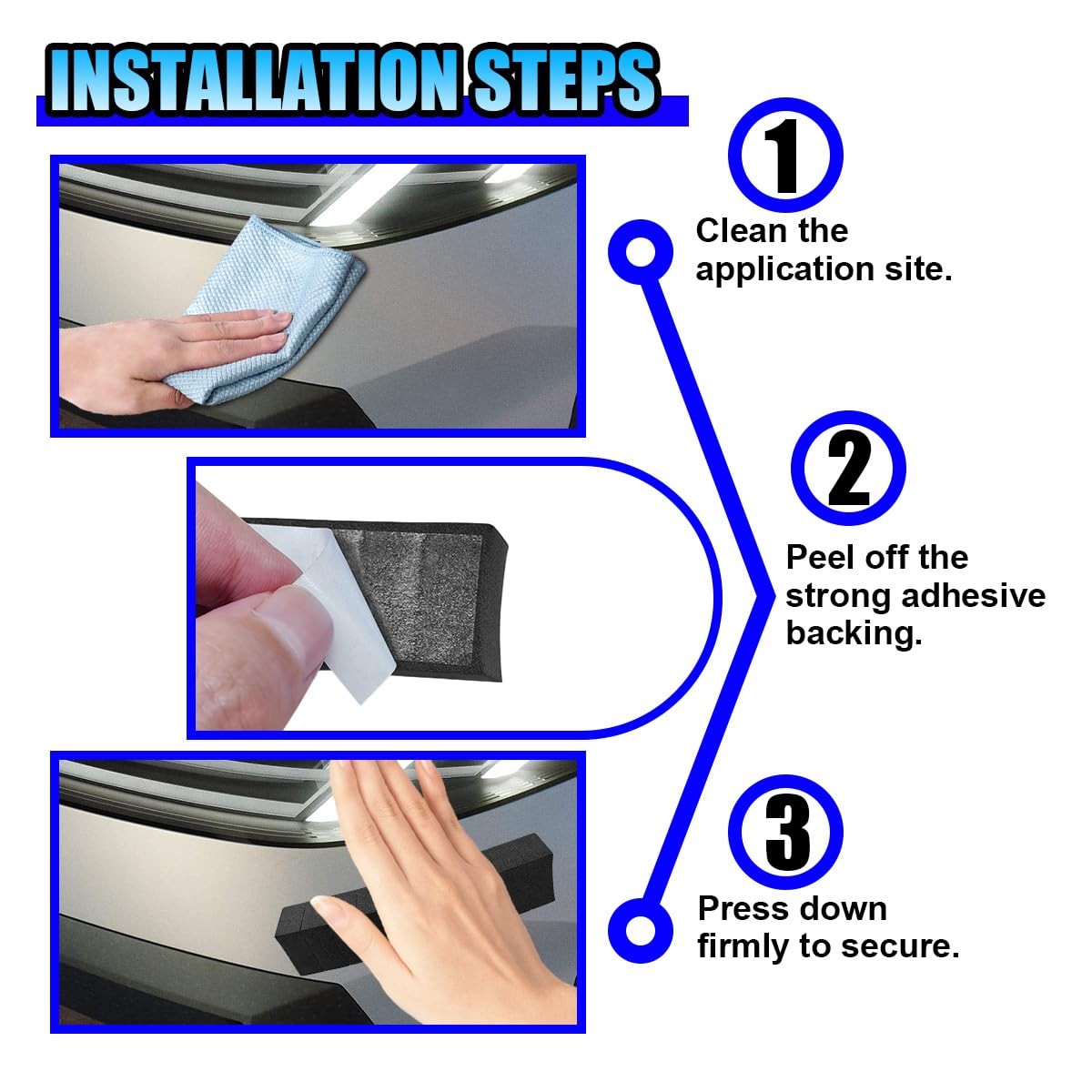 4PCS Car Door Edge Guards, EVA Foam Bumper Guard Strip with Adhesive, Anti-Sc…