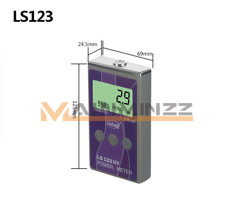 New UV Power Meter LS123 UV Radiation Meter Illumination Radiometer Handheld