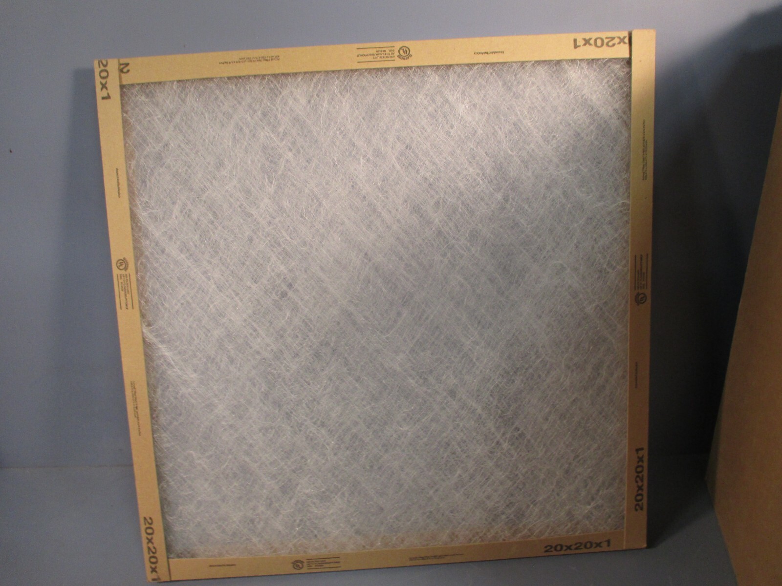 BOX OF (10) 20X20X1 AIR HANDLER FIBERGLASS DISPOSABLE AIR FILTER 1W097