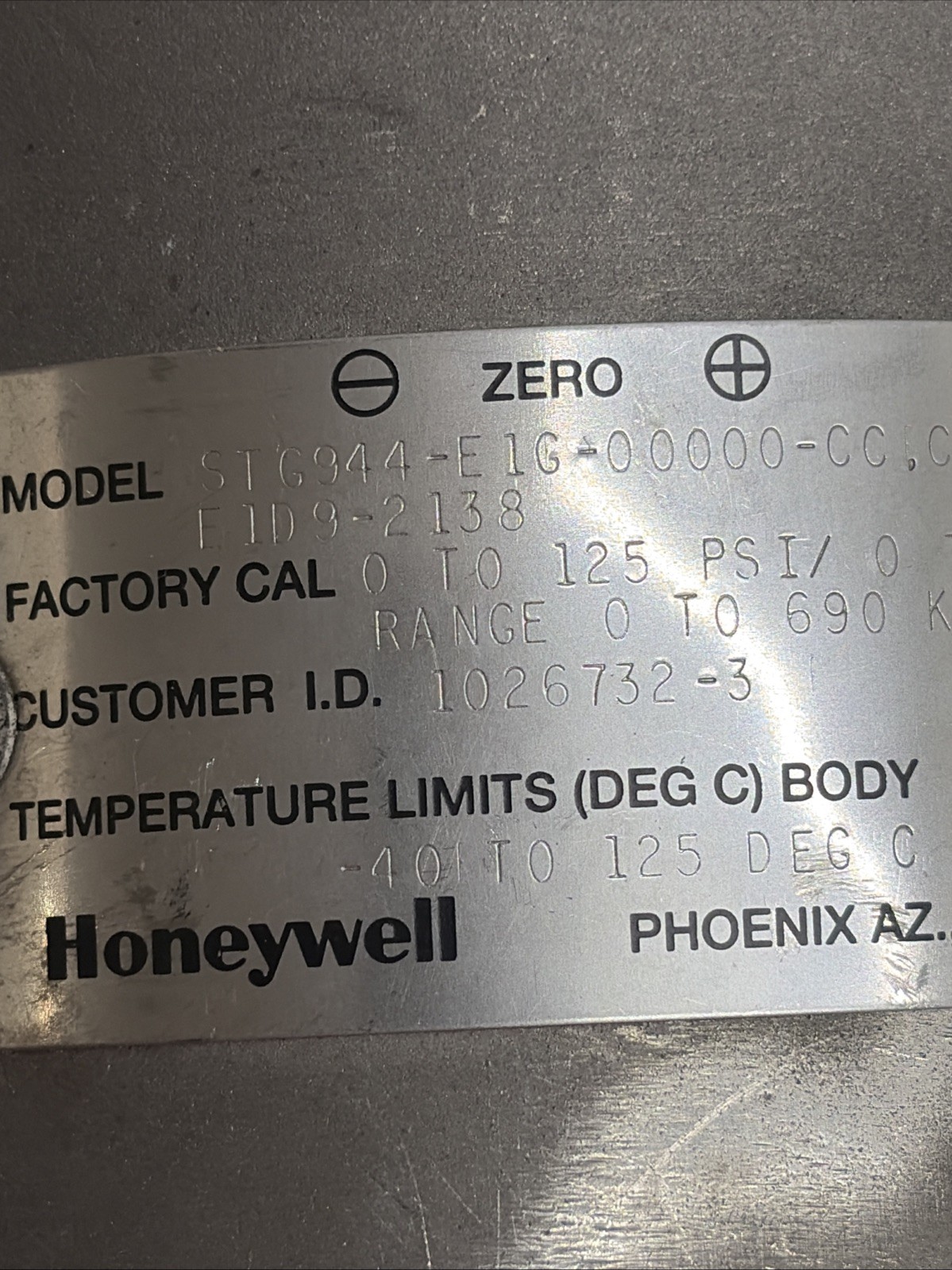 HONEYWELL STG944-E1G-00000-CC,CR,S1,SB,SH.SM.TG.E1D9-2138 NNB + Warranty